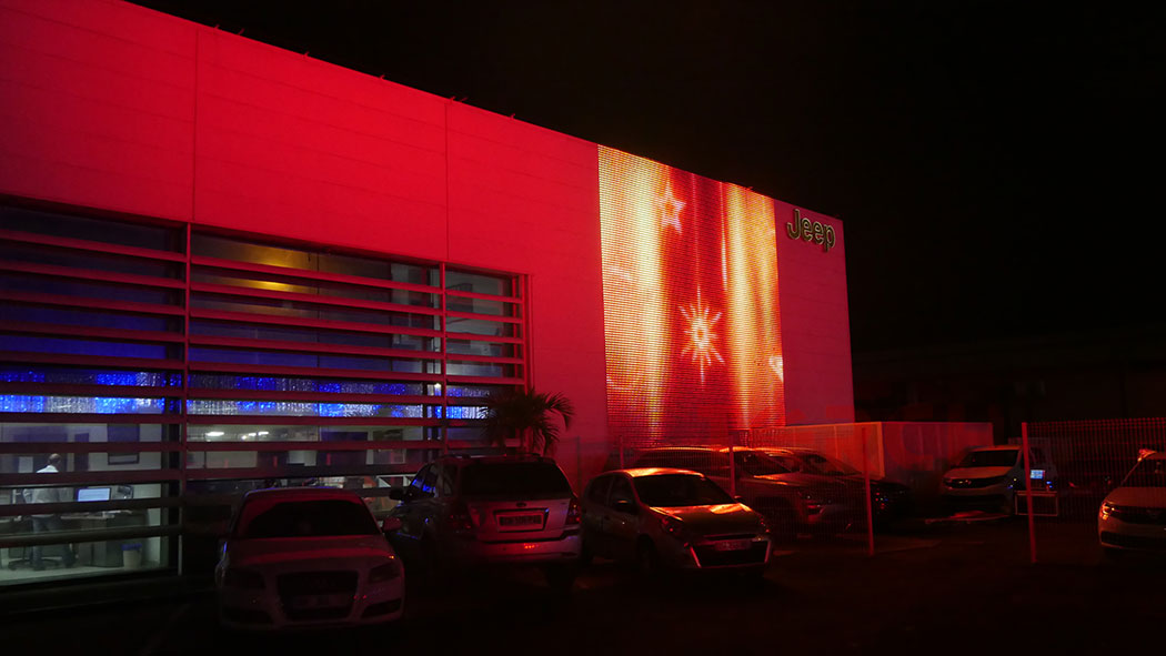 led curtain wall project in France, by Torchvisual